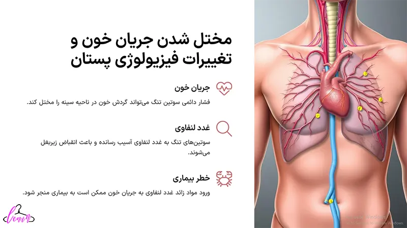 مختل شدن جریان خون و تغییرات فیزیولوژی پستان