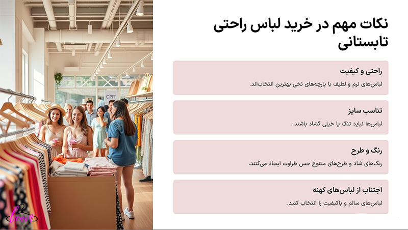 نکات مهم خرید لباس راحتی تابستانه